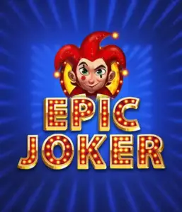 Experience the energetic world of Epic Joker slot by Relax Gaming, showcasing a cheerful joker with a vivid hairstyle amid a sparkling blue background. This graphic depicts the joy and humor of classic slots, perfect for players who enjoy a nostalgic touch, providing a captivating adventure.