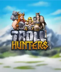 Enter the realm of "Troll Hunters," where valiant Viking warriors prepare to battle their foes. The logo displays a male and female Viking, dressed for battle, with a chilly landscape. They exude strength and courage, symbolizing the spirit of the game's adventurous theme.